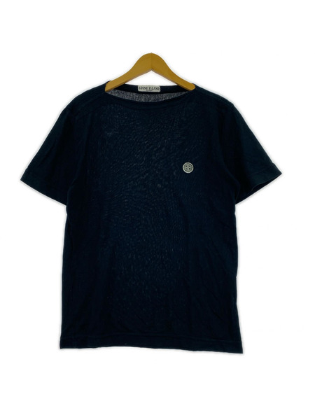 STONE ISLAND 半袖Tシャツ・カットソー 胸ワッペンカットソー BLK (M)