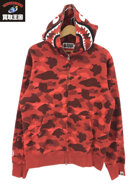 A BATHING APE COLOUR CAMO SHARK FULL ZIP HOODI[値下]