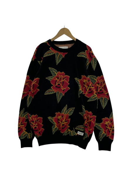 WACKOMARIA FLOWER JACQUARD SWEATER(L)