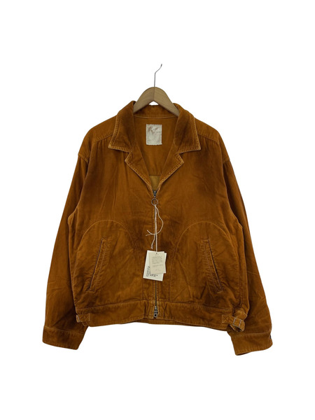 ANCELLM 23AW VELVET ZIPUP JACKET (2) ブラウン