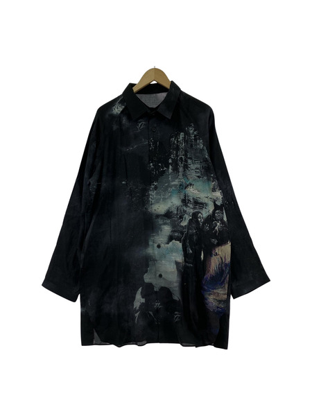 Yohji Yamamoto 長袖シャツ POUR HOMME 24SS Print Side Gusset