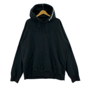 thisisneverthat パーカー フードロゴプリント 黒 XL