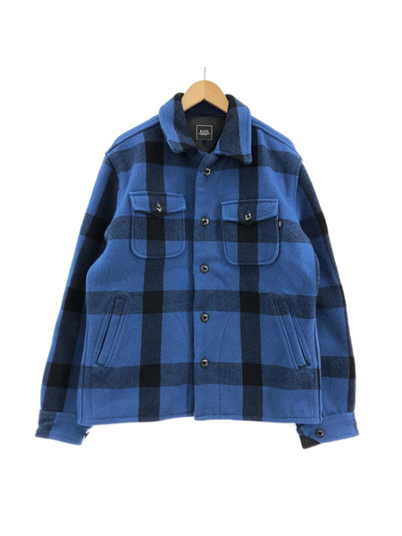 RATS BUFFALO CHECK SHIRT JACKET ウールジャケット L ブラック ブルー