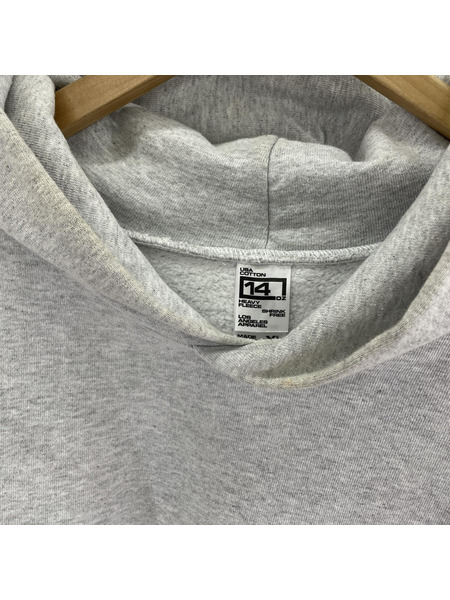 LOS ANGELES APPAREL 14oz POパーカー グレー