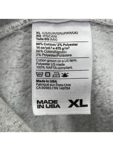 LOS ANGELES APPAREL 14oz POパーカー グレー