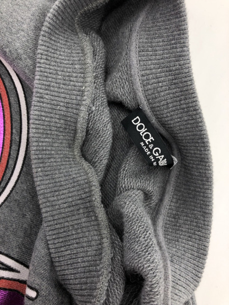 DOLCE＆GABBANA ハートプリントスウェット　グレー　38[値下]