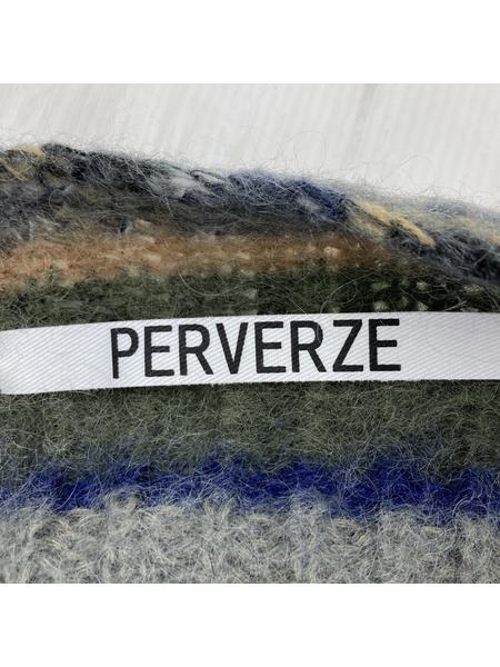 PERVERZE Stripe Mohair Wide モヘアニットセーター/F