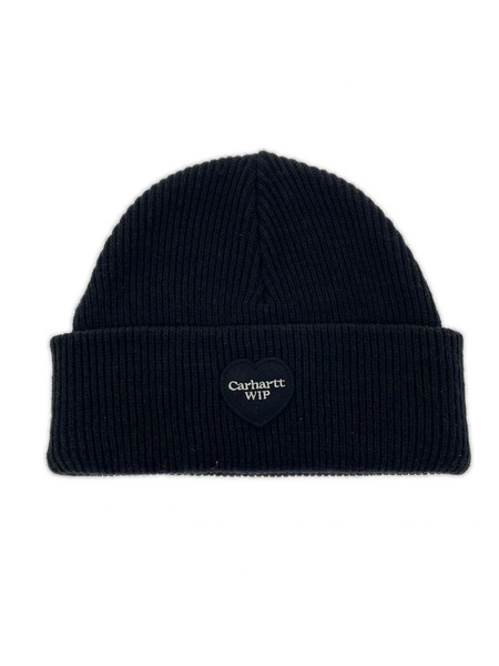 Carhartt ニットキャップ WIP ハートパッチ ビーニー ブラック