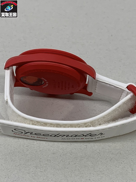 オメガ×スウォッチ/ミッショントゥマーズ/SO33R100/電池交換済 メンズQZ