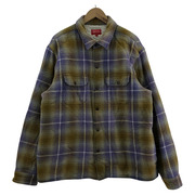 Supreme 22AW shearling lines flannel shrits L