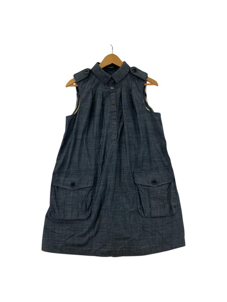 BURBERRY ノースリーブワンピース グレー 40