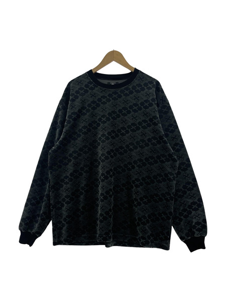 BUDSPOOL GAKKIN KNIT JACQUARD SWEATER GRY