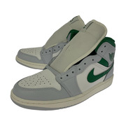 NIKE AIR JORDAN 1 MID SUMMIT WHITE/PINE GREEN-PURE P