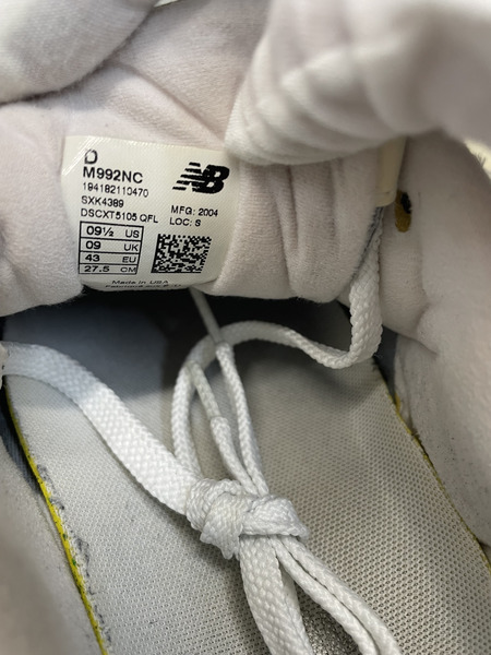 NEW BALANCE M992NC ローカットスニーカー 27.5 27.5cm M992NC