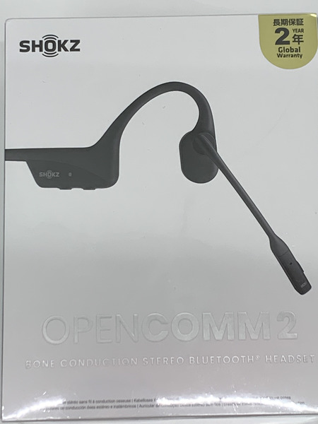SHOKZ OPENCOMM2 ワイヤレス 骨伝導イヤホン SKZ-EP-000022 BLK 未開封 ショックス オープンイヤーデザイン ヘッドセット