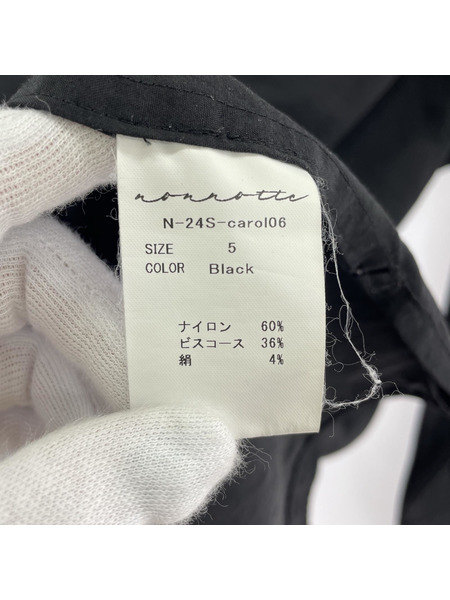 NONNOT 24SS carol別注 OVERSIZED SHIRT 5 ブラック N-24S-carol06