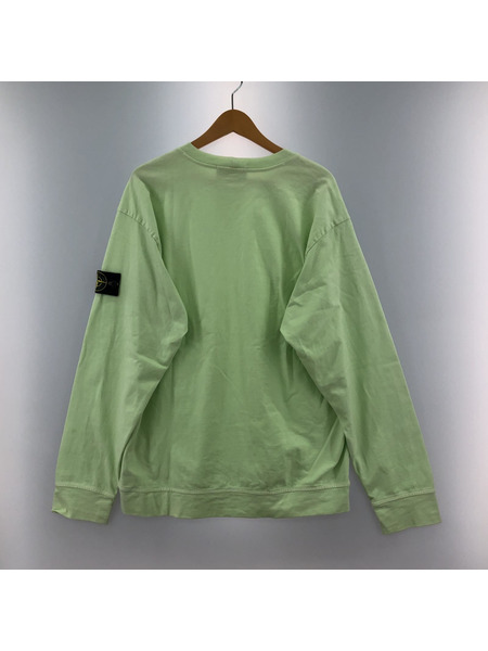STONE ISLAND 長袖Tシャツ・カットソー ロゴパッチ L 黄緑[値下]