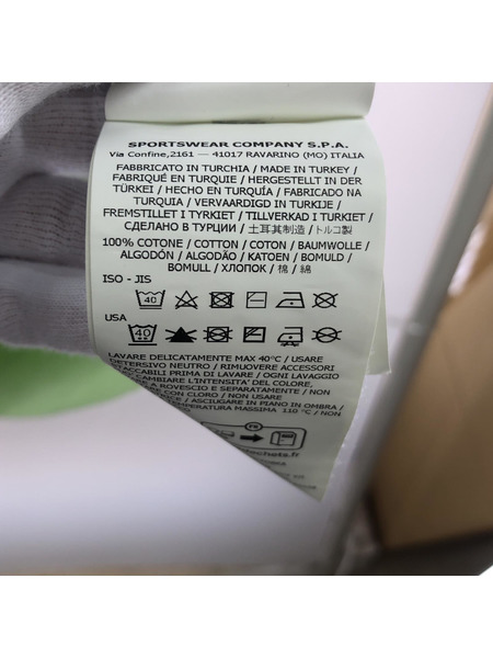 STONE ISLAND 長袖Tシャツ・カットソー ロゴパッチ L 黄緑[値下]