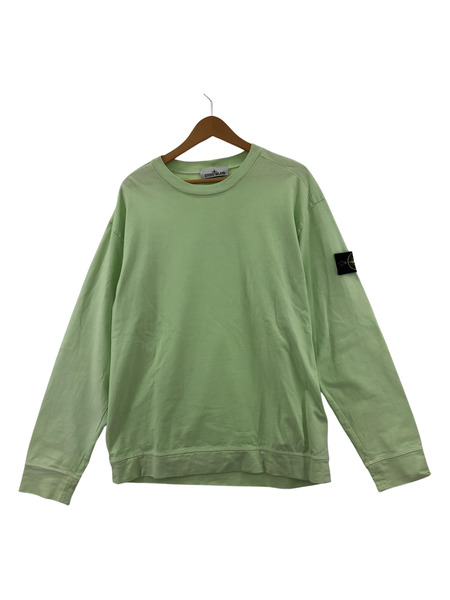 STONE ISLAND 長袖Tシャツ・カットソー ロゴパッチ L 黄緑[値下]
