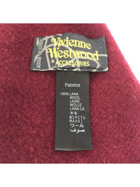 Vivienne Westwood ソノ他 バーガンディ マフラー 赤