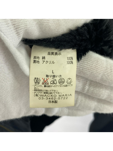 WACKO MARIA バックプリント フライトジャケット L ネイビー