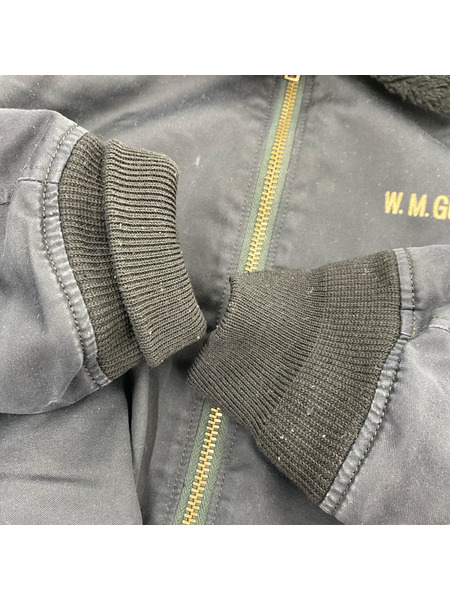 WACKO MARIA バックプリント フライトジャケット L ネイビー