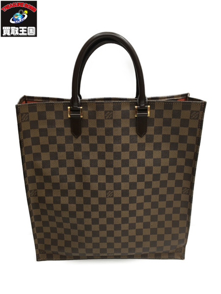 ルイヴィトン Louis Vuitton ダミエ エベヌ サックプラ N51140 バッグ トートバッグ ペン跡有り