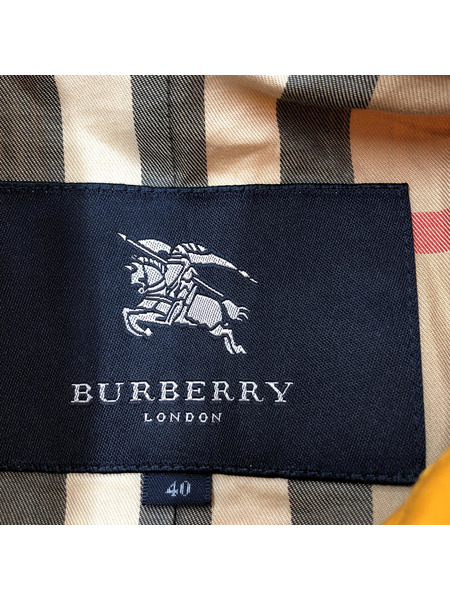 BURBERRY/ショートトレンチコート/黄/40[値下]