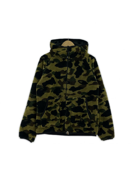 A BATHING APE ジャケット zip hoodie 1st camo green/リバーシブル/S