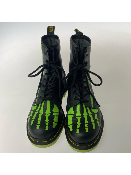 Dr.Martens ブーツ SKELLY スカル 黒緑 (UK4)