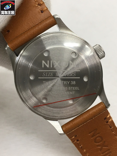 NIXON/ﾆｸｿﾝ/腕時計/A377-00/THE SENTRY 38/LEATHER/革ﾍﾞﾙﾄ/茶/黒[値下]