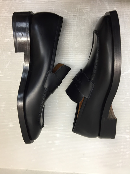 GUCCI スクエアトゥ コイン ローファー レザー BLK 110 1419 41