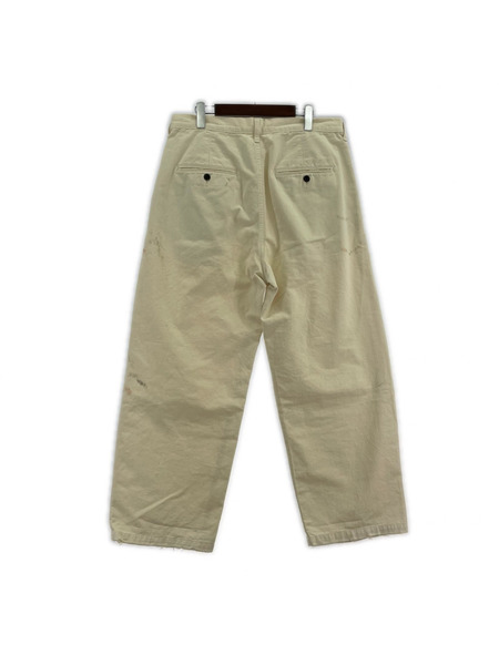 ANCELLM 24SS PAINT CHINO TROUSERS スプラッシュチノトラウザー 3 アイボリー