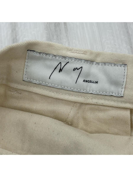 ANCELLM 24SS PAINT CHINO TROUSERS スプラッシュチノトラウザー 3 アイボリー