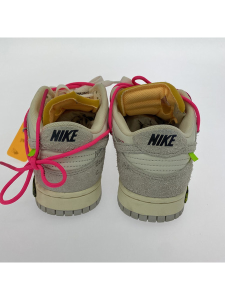 NIKE×OFF-WHITE DUNK LOW Gray/Hyper Pink（25.5）