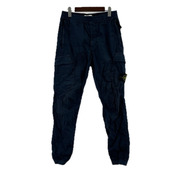 STONE ISLAND 腕章 コットンポリ ストレッチカーゴパンツ ネイビー 701532203