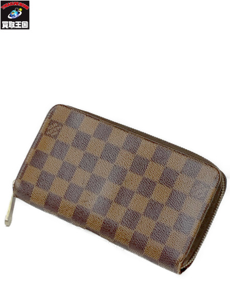 LV ジッピーウォレット ダミエ・エベヌ N60015 本体のみ ダメージあり ルイ ヴィトン LOUIS VUITTON  財布 長財布 ロングウォレット ラウンドウォレット