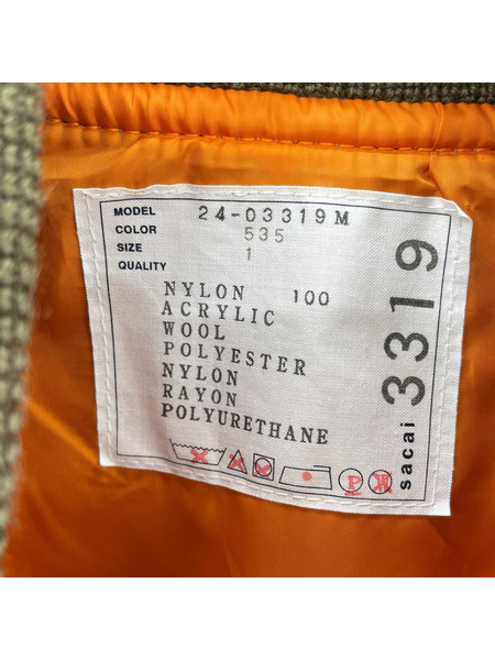 Sacai Nylon Twill Embroidered Patch Blouson 24-03319M オリーブ