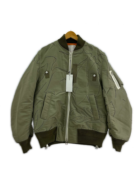 Sacai Nylon Twill Embroidered Patch Blouson 24-03319M オリーブ