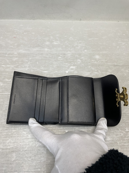 CELINE スモール フラップウォレット トリオンフ シャイニーカーフスキン