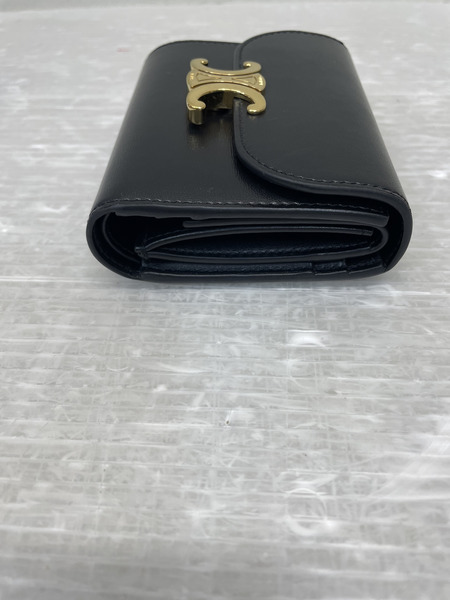 CELINE スモール フラップウォレット トリオンフ シャイニーカーフスキン
