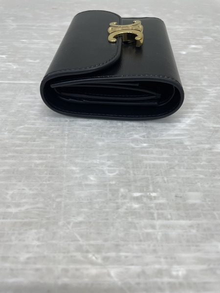 CELINE スモール フラップウォレット トリオンフ シャイニーカーフスキン