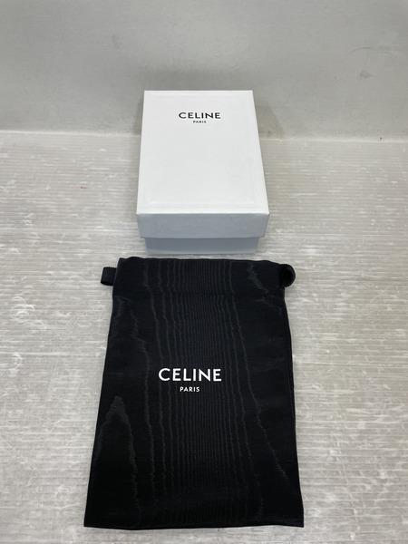 CELINE スモール フラップウォレット トリオンフ シャイニーカーフスキン