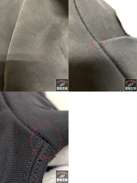 BALENCIAGA BBロゴ エンボス加工 パーカー BLK