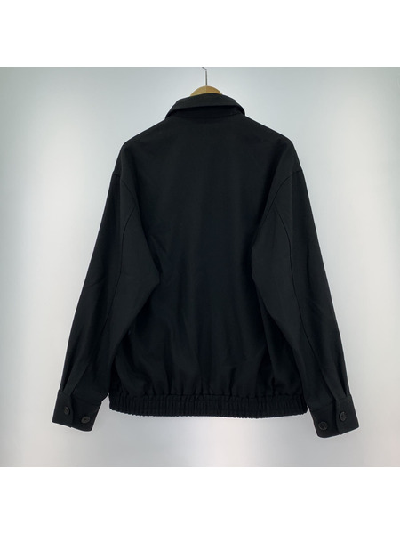 NONNOT 24AW Drape Doeskin Cloth Draping Bomber Jacket4 ブラック