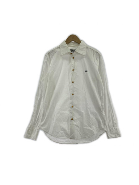 Vivienne Westwood 長袖シャツ オーブ刺繍 白