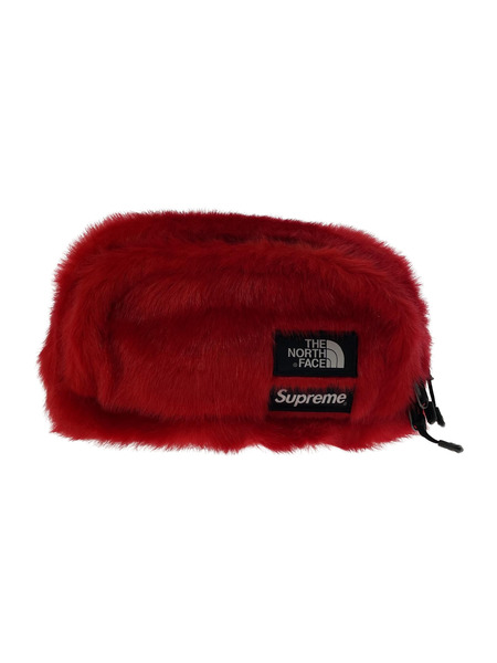 Supreme THE NORTH FACE 20AW Faux Fur Waist Bag　赤