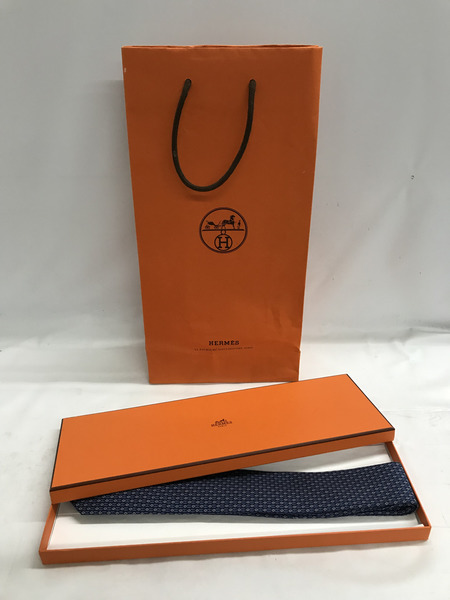 HERMES ヘビィシルクタイ ネクタイ