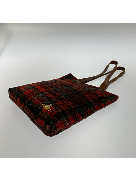 Vivienne Westwood ソノ他バッグ トートバッグ/チェック柄 赤[値下]