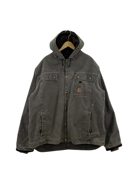 00s Carhartt ダックサンドストーンフードジャケット 黒 XL